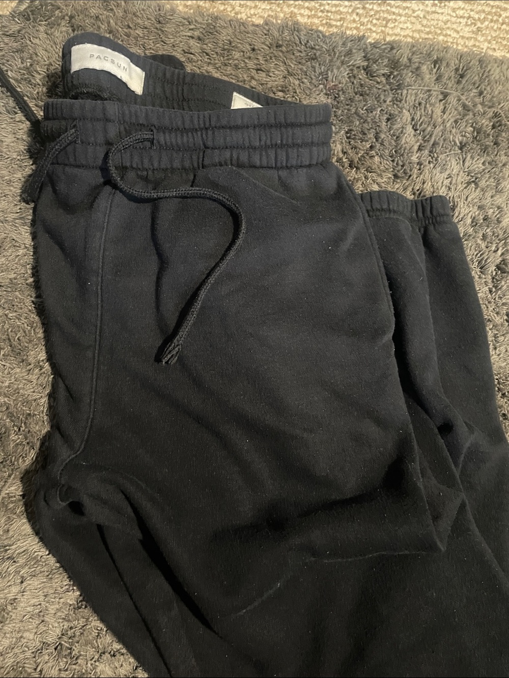 PacSun Kids Black Sweat Joggers with Drawstring Waist